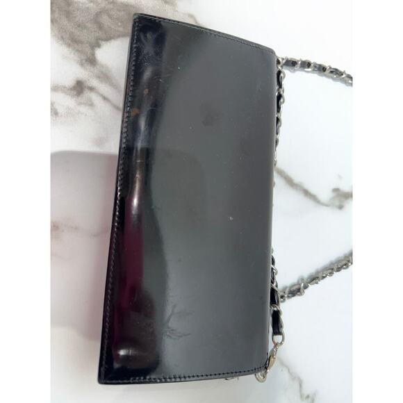 Gucci Patent Leather Chain Wallet in Black - Picture 5 of 8